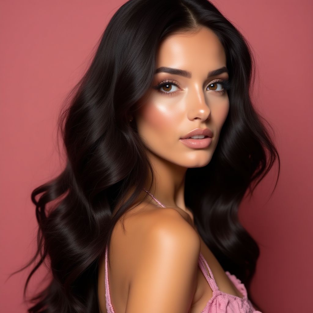 VelvetAir customer showing off glossy hair