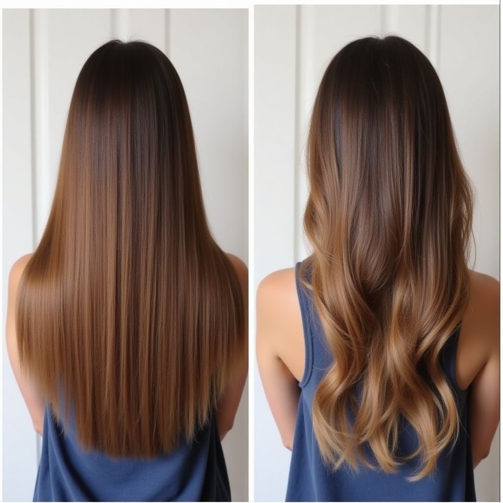 Before and after hair transformation